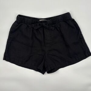 Everlane 100% Linen Drawstring Shorts in Black Size S